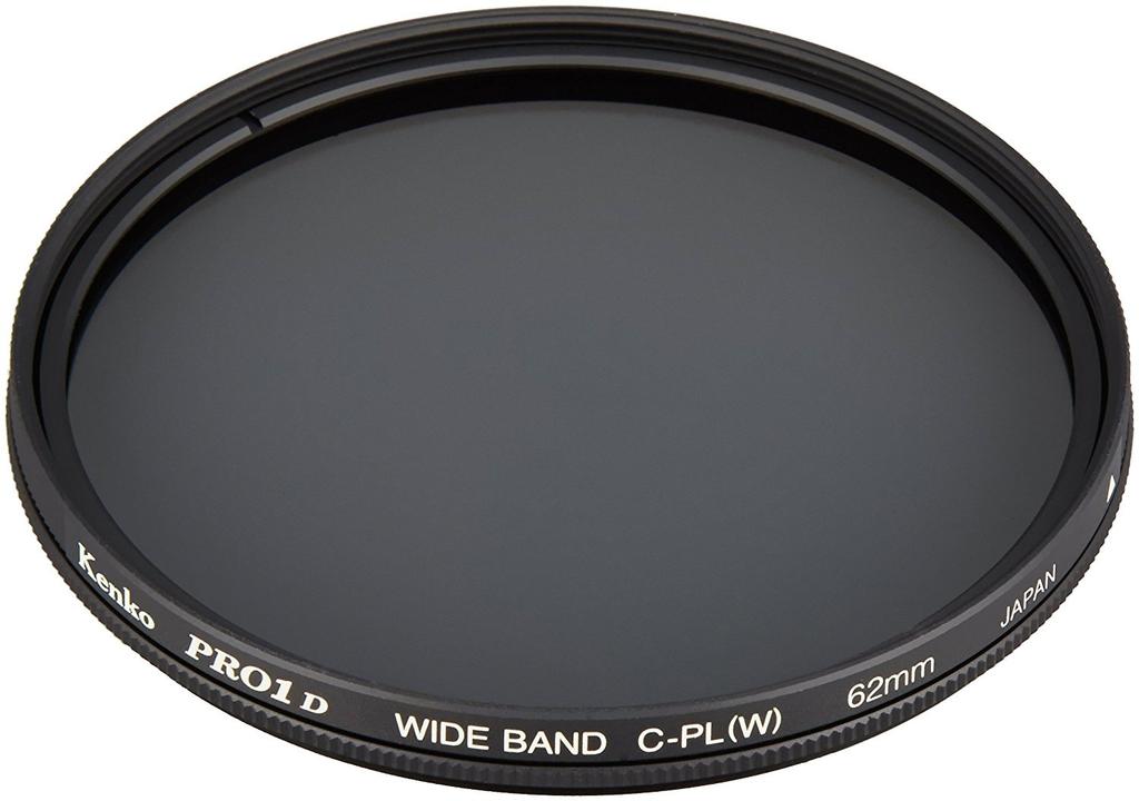 Kenko PRO1D Wide Band Circular PL Camera Filter (W) 62mm for Enhanced Contrast and Anti-Reflections, Part Number 512623