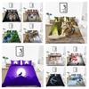 2023 New Style Bedding Set Cover Highend 3D Printing Duvet Cover Polyester Wolf Home Bed Clothes Man Boy Single Size Quilt Cover