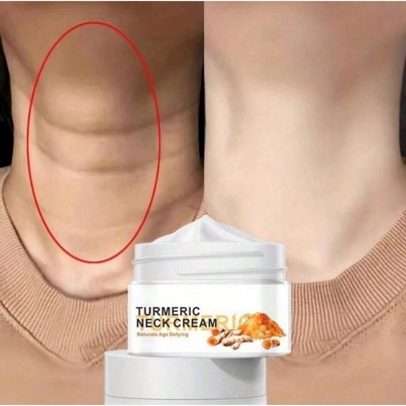Turmeric Neck Firming Cream - Double Chin Wrinkle Reduction Cream - Day and Night Anti-wrinkle Cream - Firming Moisturizing Cream