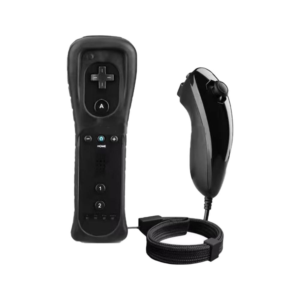 2-in-1 Game Controller Wireless Remote Control Vibration Motor Movement Double Stick Controller for Mandos De Wii Controller