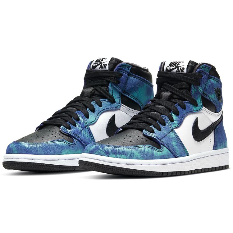 Air Jordan 1 Retro High OG Tie-Dye Women Sneakers Green White Black CD0461-100