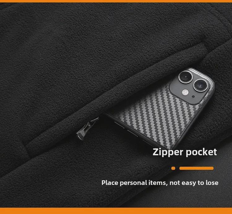 Мужской большой зимний флисовый спортивный жилет - теплый жилет больших размеров для людей среднего и пожилого возраста