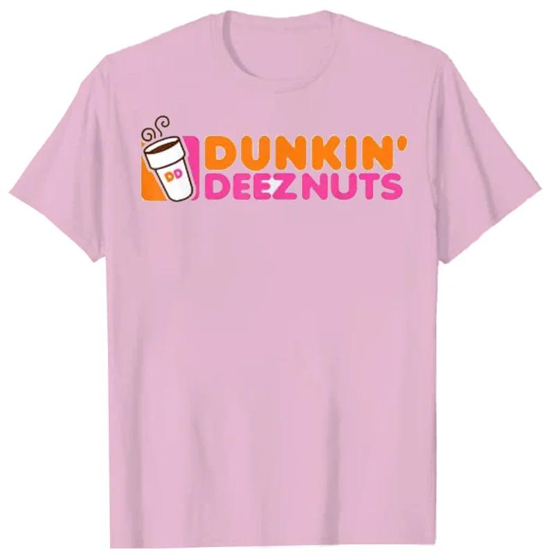 Dunkin Deez Nuts Футболка Dunkin Deeznuts Эстетичная одежда Графические футболки Топы Повседневная свободная одежда Модная уличная одежда
