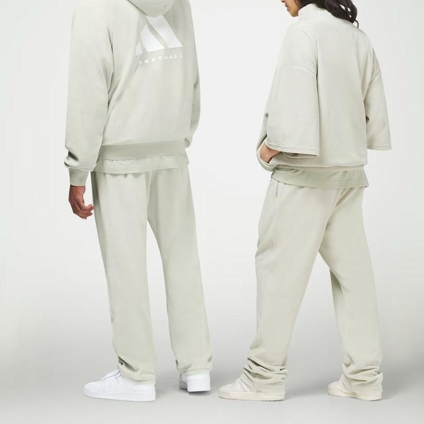 Adidas Originals Basketball Chapter 02 Pant Vintage Mid-Rise Knit Joggers Unisex Bottoms Metallic-Grey IA3453