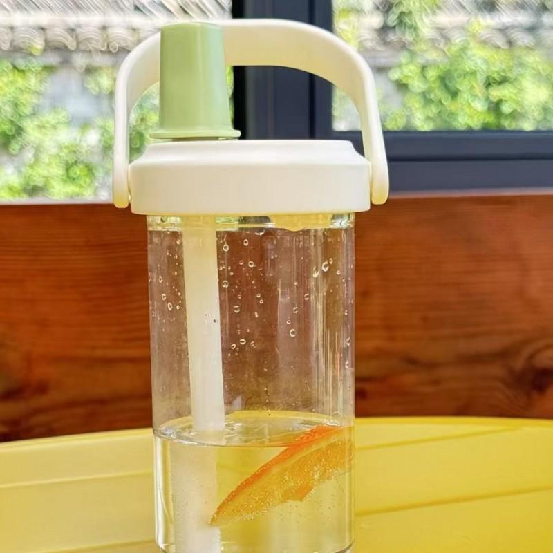 BPA-Free PC Plastic Travel Cup With Straw Kids Adults Portable Water Bottle 500ml 800ml Leakproof Outdoor Gym Office Use