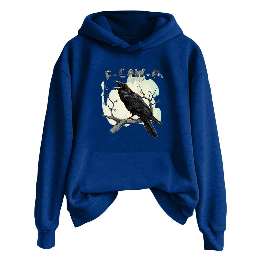 Женская модная повседневная толстовка с длинным рукавом, капюшоном и принтом