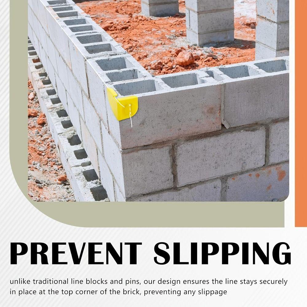 2Pcs Sturdy Builders Line Anchor Plastic Brick Line Anchor Masonry Tool Bricklaying