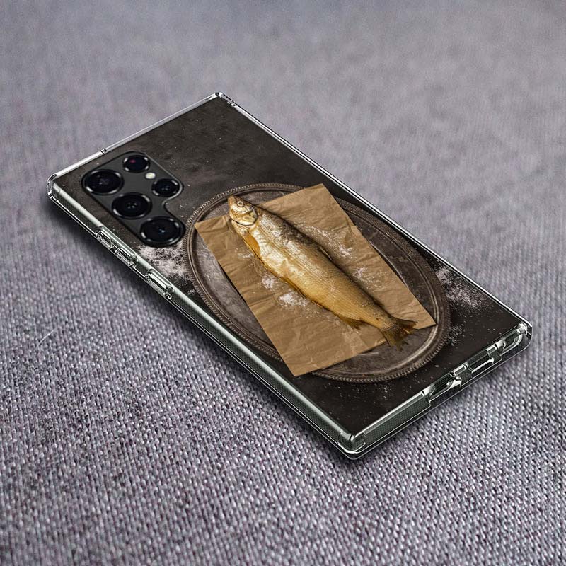 Копченая скумбрия Рыба Foodstyling Композиция Чехол для телефона Для Samsung Galaxy S24 S23 S21 S20 FE S22 S26 Ultra S25 Edge S10 Plus Co