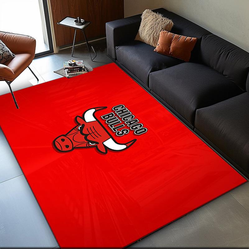 1PC rug Chicago-Bulls Logo Carpet, Chair Rug,Area Rug for Office Bedroom living rooms bedroom, Doormat decor Christmas fan gifts