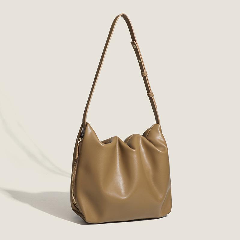 Модные женские сумки, ручная сумка, сумки через плечо, мятая сумка в корейском стиле, ретро, большая вместимость, трендовая, для отдыха, универсальная, подмышечная сумка