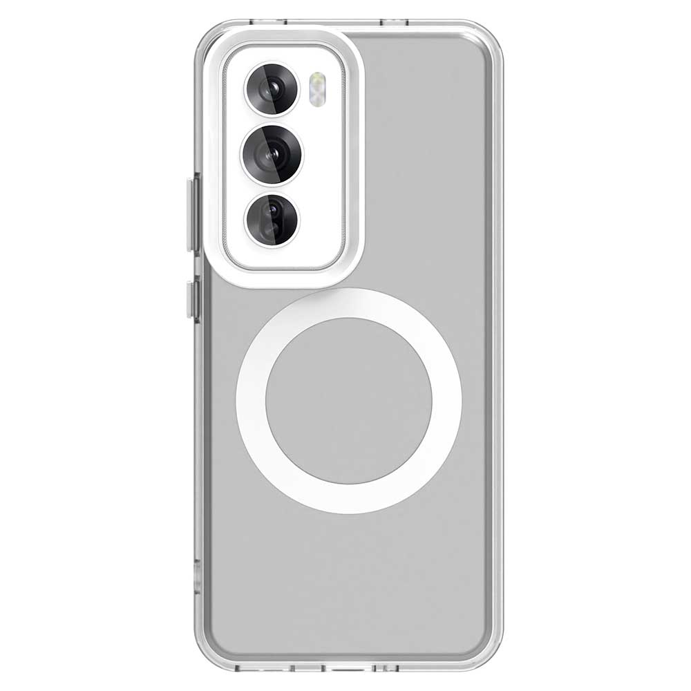 Матовый чехол Magsafe для телефона Oppo Reno12 Reno12 Pro 5G Защитный чехол Магнитная беспроводная зарядка Ударопрочная задняя крышка