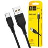 Kabel Przewód Usb Do Usb-C Type C Denmen D01T Szybkie Ładowanie 2.4A 1M Czarny