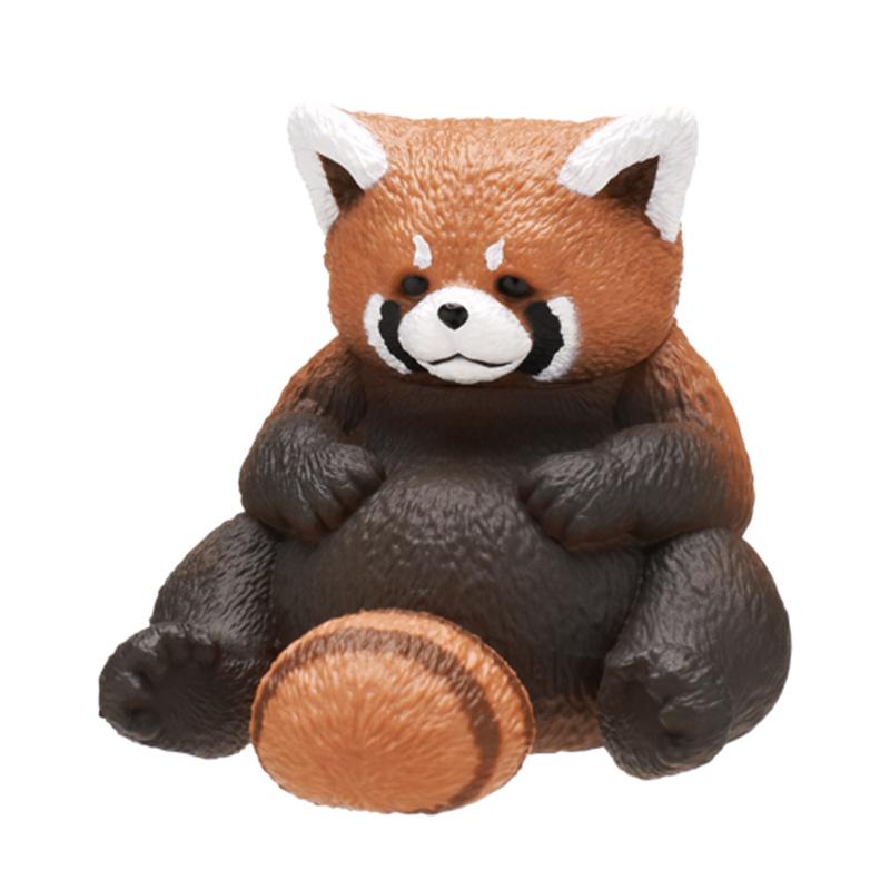 Genuine Gacha Figure Small Scale Model Round Rolling Animal 03 Giraffe Tiger Sloth Red Panda Action Figure Model Toys