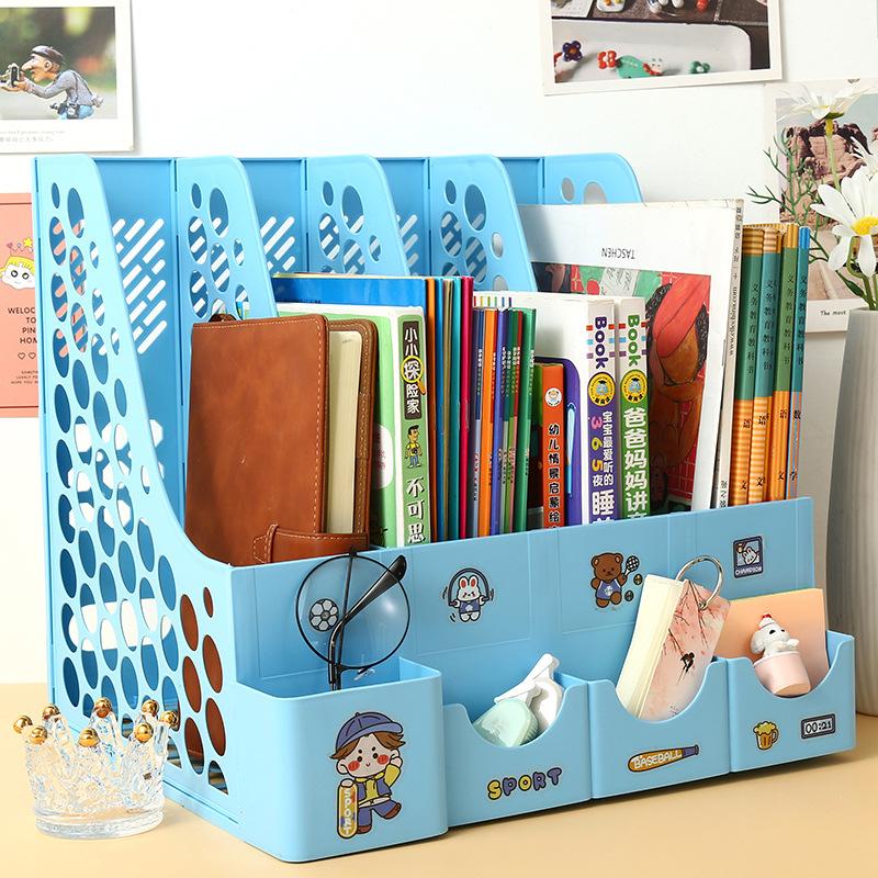 Настольная колонка для файлов, косая вставка, ящик для хранения, держатель для документов, держатель для ручек, пластиковый ящик для хранения, органайзер, декор стола, офиса