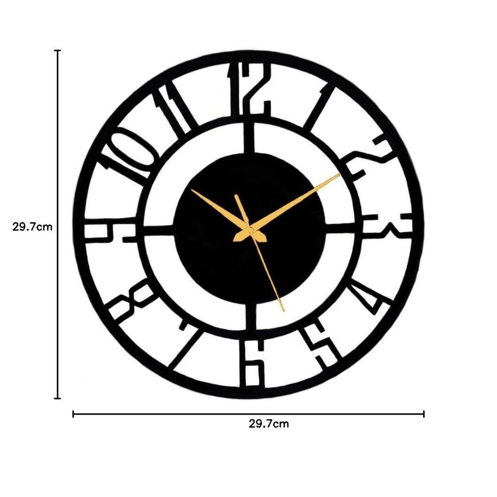 Деревянные настенные часы для гостиной, спальни, офиса, кухни, дома и прихожей, антикварные, большого размера, современные настенные часы для домашнего декора (Диаметр 30 см)