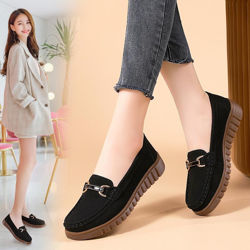 Women Shoes Slip On Loafers For Ballet Flats Women Moccasins Casual Sneakers Genuine Leather Flat Shoes For Women Casual Shoes