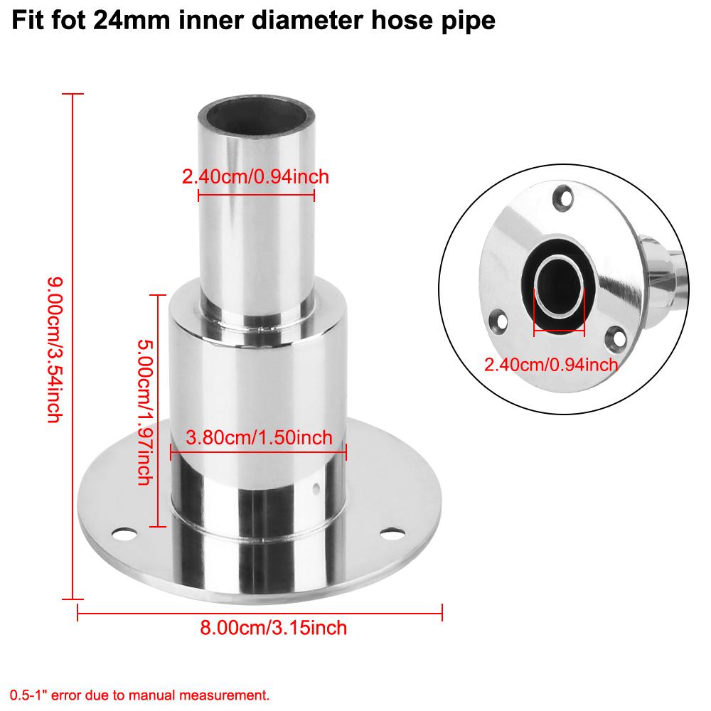 24mm Socket Hardware Part Stainless Steel Air Diesel Vent Heater Universal Thru Hull Exhaust Fitting Tube Pipe