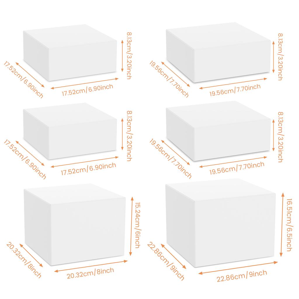 3/6 шт. Акриловые подставки для шведского стола, подставки для демонстрации еды, настольные, для кейтеринга, десертов, тортов, вечеринок, шведского стола, для демонстрации ювелирных изделий, декоративная коробка