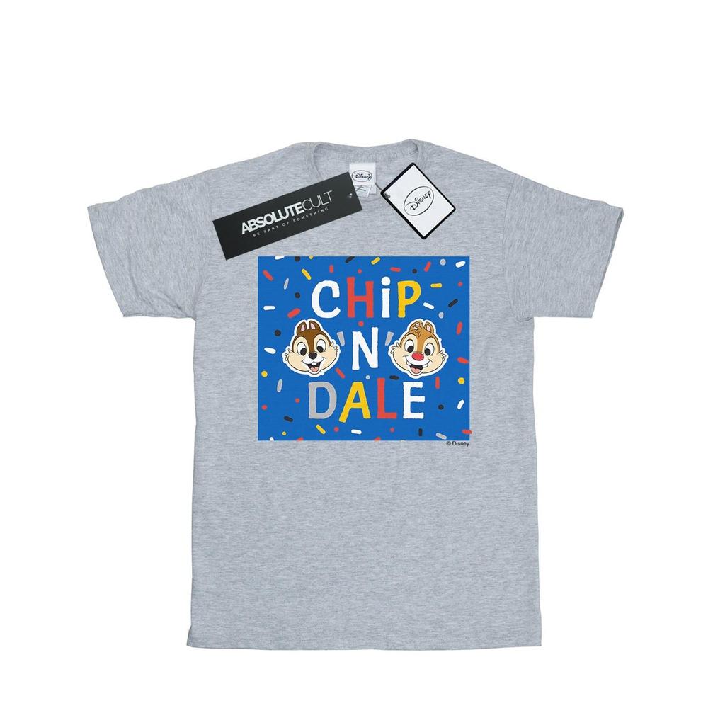 Disney Womens/Ladies Chip N Dale Blue Frame Cotton Boyfriend T-Shirt