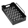 Storage Rack Wall Mounted Punch Free Stainless Steel Mesh Base with 3 Hooks for Kitchen BathroomBlack