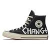 70 Chuck Taylor All Star Create Простые и Удобные Высокие Кеды из Канваса Унисекс Черно-Белые
