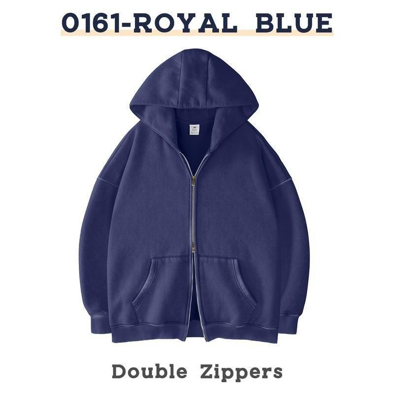 Womens Zip-Up Hoodie Casual Sports Sweatshirt Loose Fit All-Season Wear