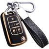 Чехол для ключа Chevy с брелоком, чехол для ключа из ТПУ с полной защитой для Chevrolet Equinox Camaro Cruze Malibu Sonic Buick Terrain