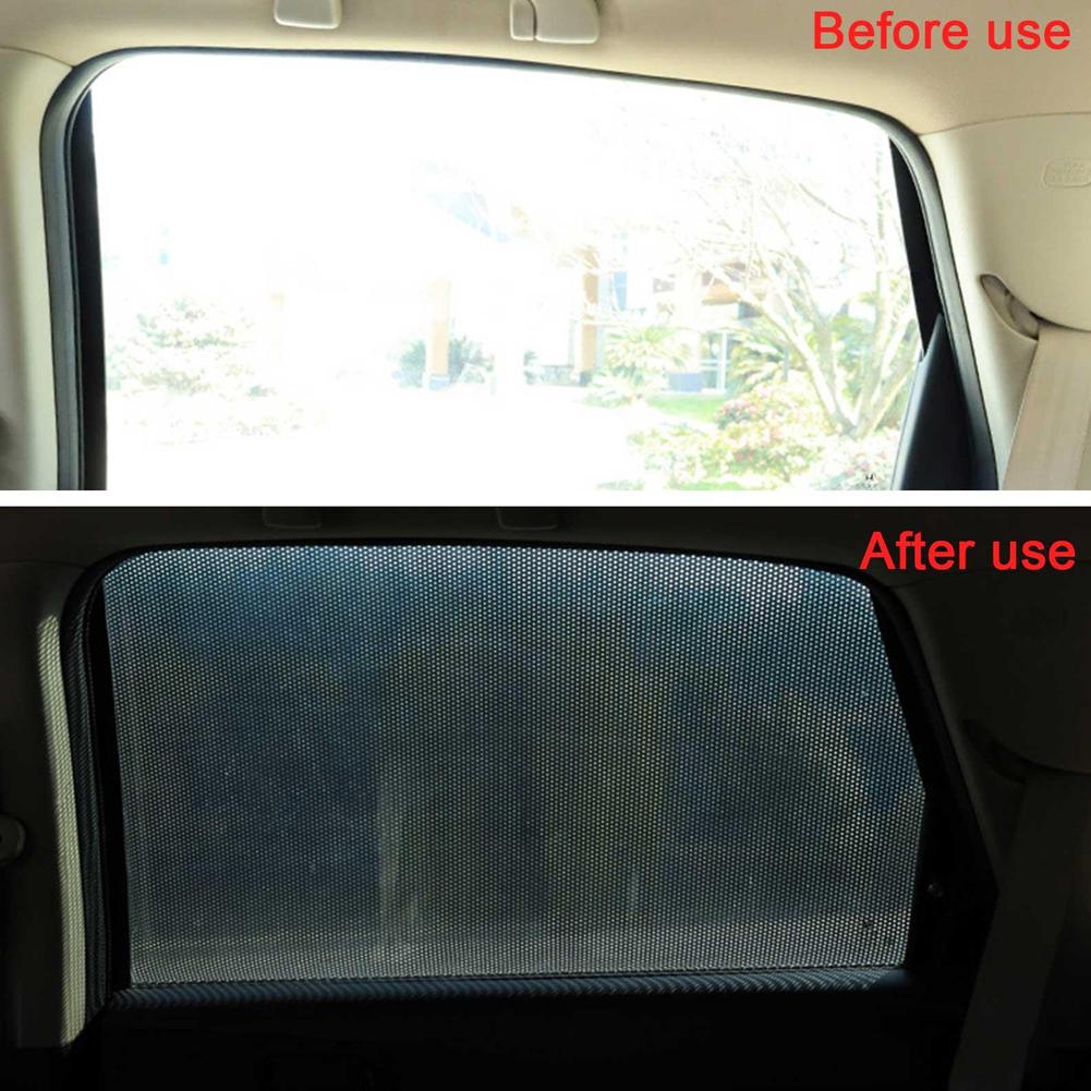 2PCS Car Sunroof Film Insulation Sunscreen Film Stickers Cover Anti-UV PVC Black Electrostatic Sticker Window