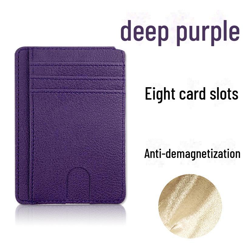 RFID Blocking Unisex PU Card Holder with Multiple Slots