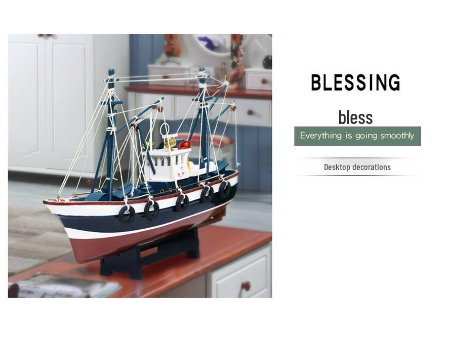 Модель парусной лодки ручной работы из дерева - Декоративное ремесло "Гладкое плавание", Подарок на день рождения