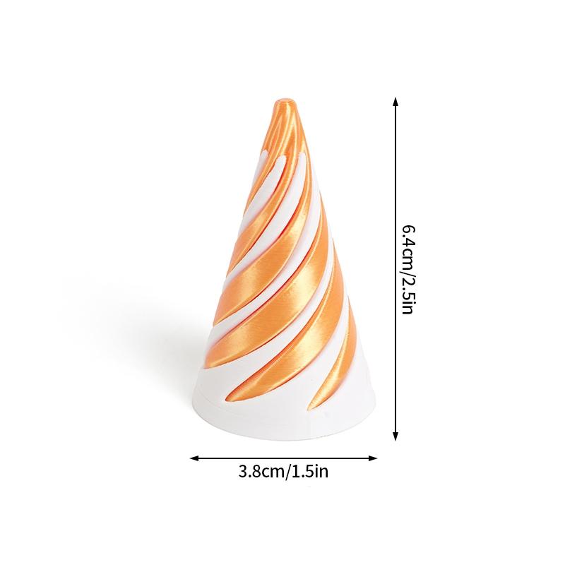 3D-печатная тыква 3D-печатное спиральное конусное вращающееся украшение Невозможная пирамида Мини вихрь Иллюзия нити Настольные аксессуары