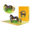 Equestrian Sports Theme Card PopUp Card with Envelope 3D Greeting Cards for Birthdays Anniversaries Parties Gift