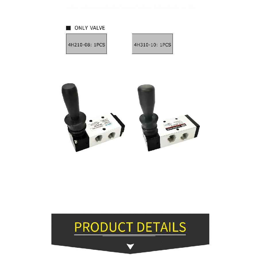 5/2 Way Pneumatic Air Hand Lever Operated Valve Manual Control 2 Position 3 5Port Push-Pull 3H210-08 4H210-08 4H410-15