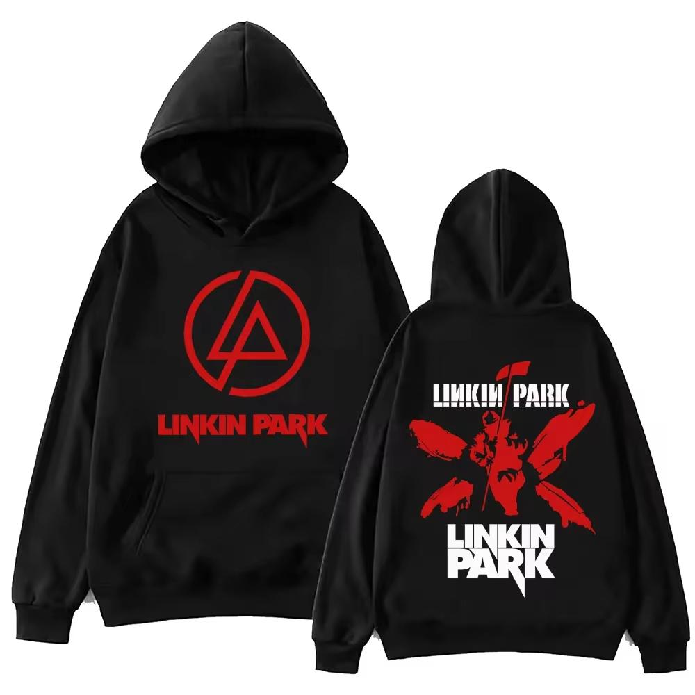 Стритвир Худи LinkinPark Харадзюку Пуловер Популярная Музыка Свитшот Подарок для Фанатов Худи Мужские Повседневные YK2 Оверсайз Топы