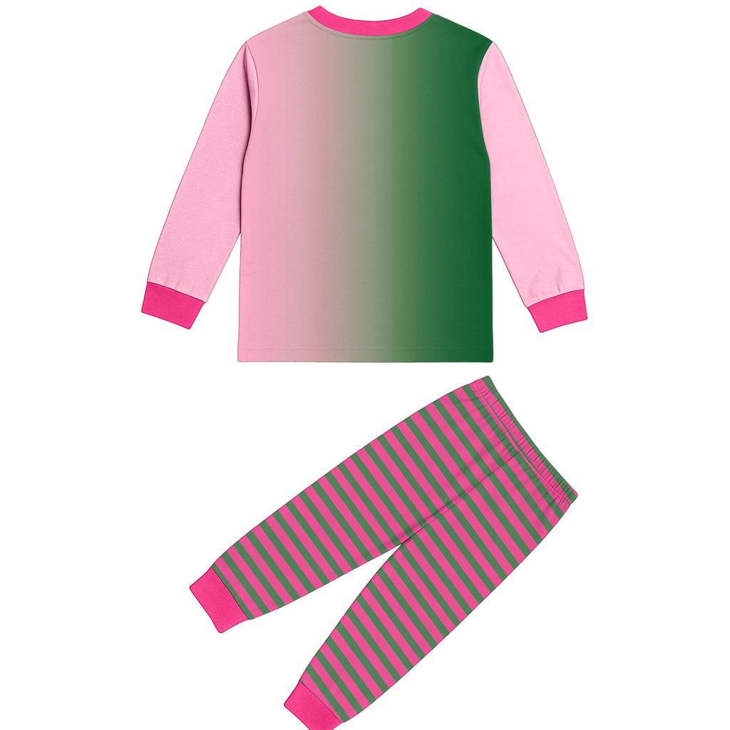 Children's Fashion Suit Skirt Round Neck Long Sleeve Top Pants