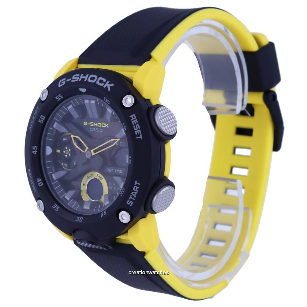 Casio G-Shock Carbon Core Guard Digital Analog Black Dial Quartz GA-2000-1A9 GA2000-1A9 200M Мужские часы