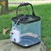 Outdoor Fishing Bucket Transparent Thickened EVA Square Portable Folding Water Bucket Foldable Storage Fishing Gear Accessories