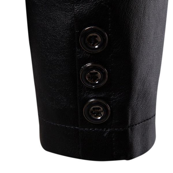 Осенне-зимняя мужская кожаная куртка из искусственной кожи мотоциклетная мужская тонкая кожаная куртка красивая куртка пальто