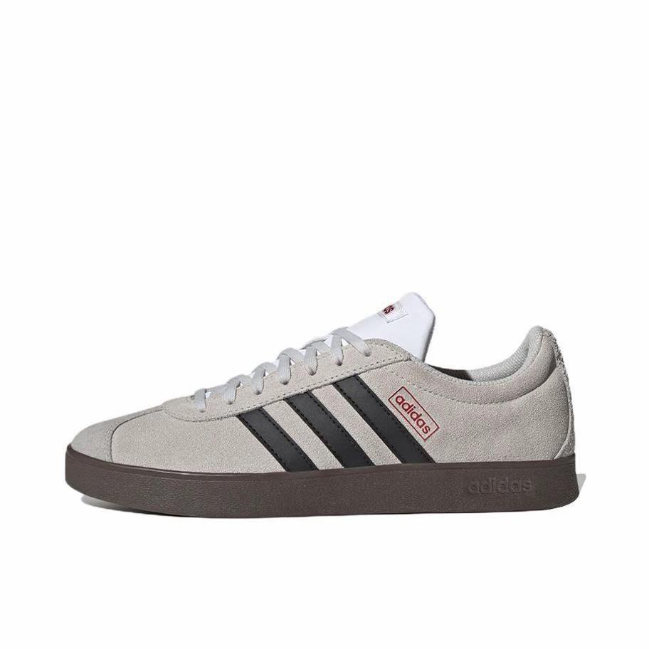 Adidas Vl Court Classic Light Cloud Edge, Shopping Bag Included Breathable Low top Skateboard Shoes Unisex Silver Blue JS3003(Team920-BOX2)