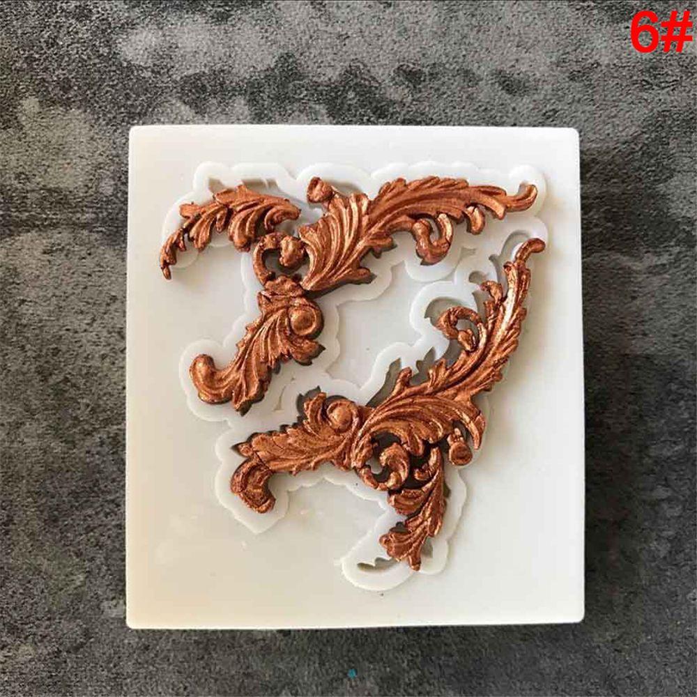 Украшение для выпечки Шоколад Античная зеркальная рама Силиконовая форма Бордюр Тиснение Мастика Форма для торта