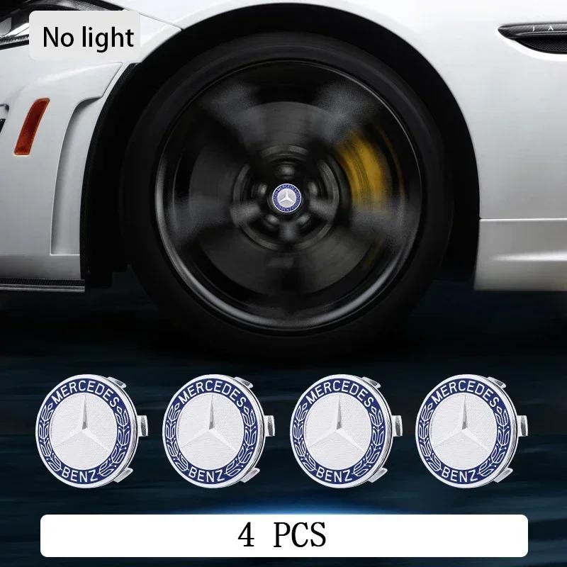 AAVL1 Mercedes Benz Magnetic Suspension LED Illuminated Wheel Hub Caps Lights for C-Class A-Class E-Class Upgrade Wheel Center Caps1