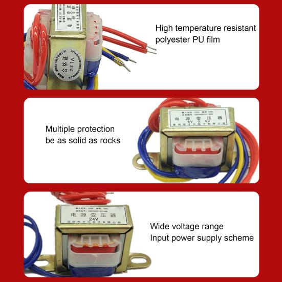 Силовой трансформатор, однофазный, с хорошей изоляцией, надежный, профессиональный, 6/9/12/18/24 В, преобразователь выходного напряжения для промышленного оборудования
