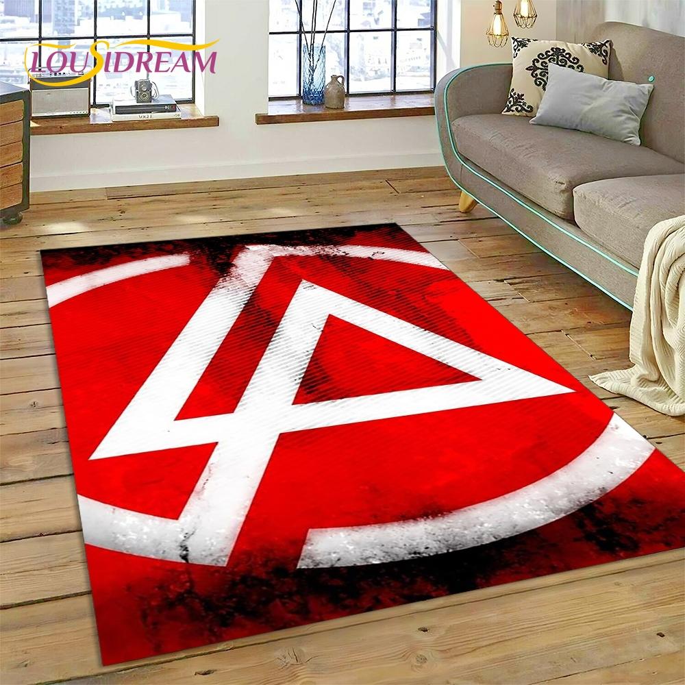 3D Retro Rock Band 3D L-Linkin-Park Rug Carpet for Living Room Bedroom Home Decor,Floor Mat Non-slip Decoration for Sofa Doormat