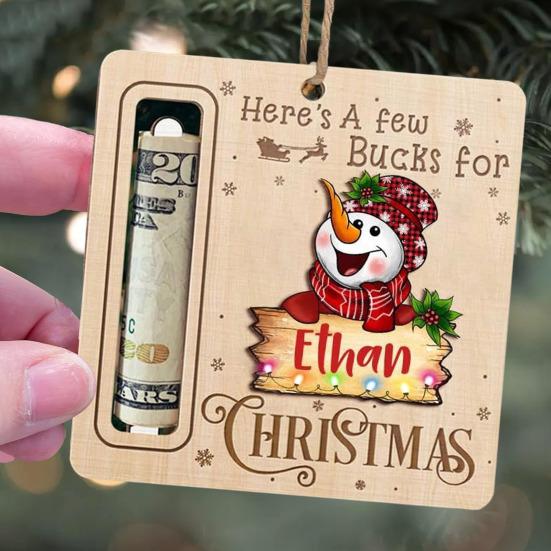 1/4 шт. Рождественский держатель для денег Снеговик Санта Пряничный человечек зажим для денег Подарочный держатель для денег Рождественская елка подвесное украшение для домашнего декора
