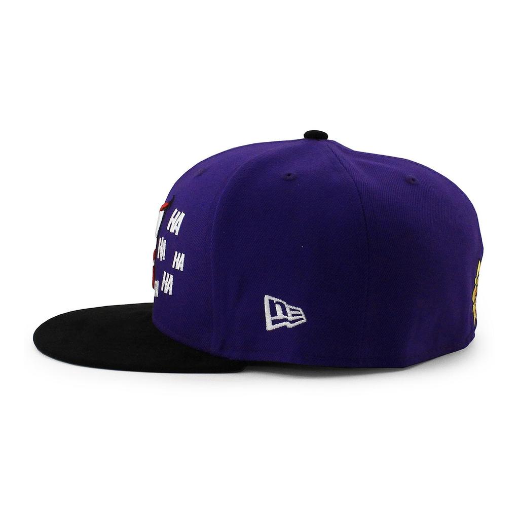 [New Era] Cap 59FIFTY DC Comics Joker LAUGH OUT LOUD FITTED CAP DC COMICS JOKER 5950 Hat Purple American Comic Entertainment Sz 8 [Used]