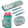 3-Piece Shinkansen Bento Box Set (Hayabusa) 360ml (DividedMicrowave-Safe) with Easy-Open Side Lock (Lunch Box 360mlChopsticks, Spoon, ForkWater