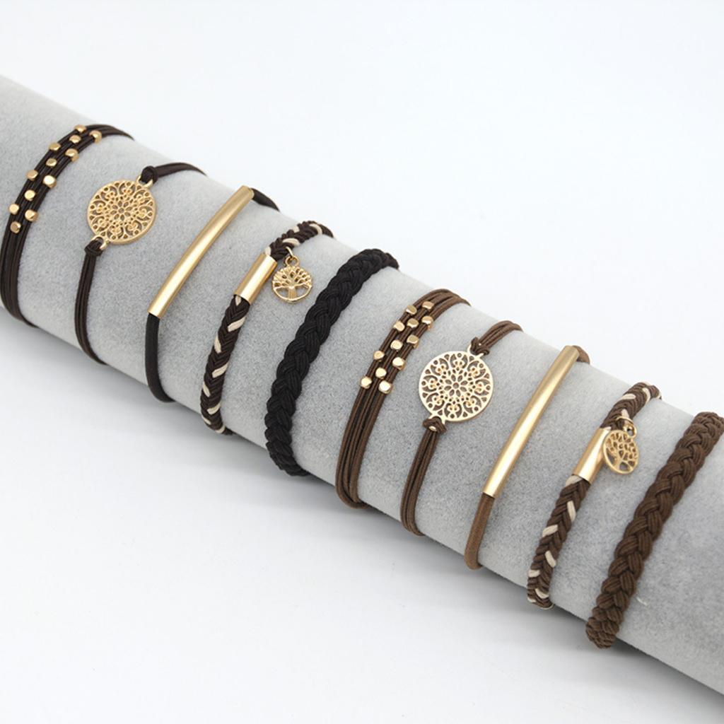 Pack Of 10 Elastic Hair Scrunchie Bracelets For Women And Girls Hair Rope Ponytail Holder For Curly Heavy Long Hair