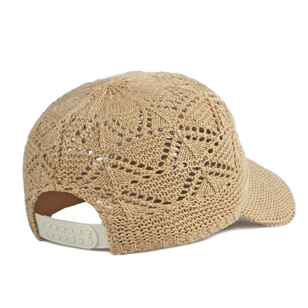 Retro Mesh Hat Casual Sun Hat Fashion Knitted Baseball Cap  Unisex