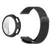 Magnetic Milanese Loop Strap & TPU Full Cover Soft Case For Amazfit Active/2 Max Stainless Steel Mesh Watch Band Set