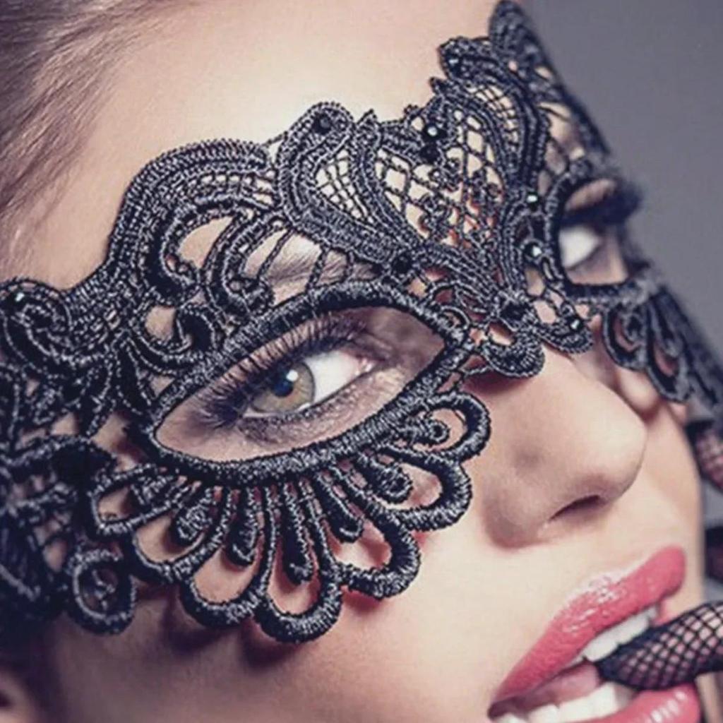 Xiyin Хэллоуин кружевная маскарадная маска на пол-лица для женщин